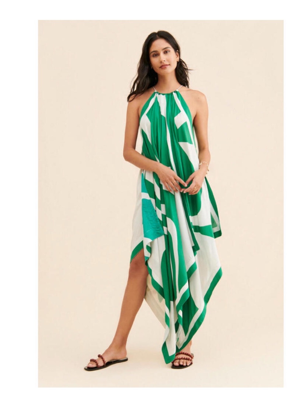 Anthropologie Let Me Be Hanky Hem Halter Dress